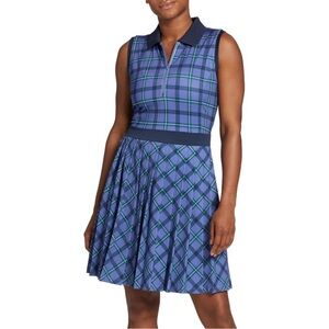 NWT Lady Hagen Navy and Green Plaid Dress